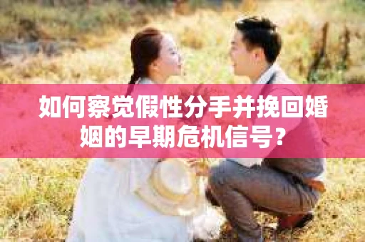 如何察觉假性分手并挽回婚姻的早期危机信号？