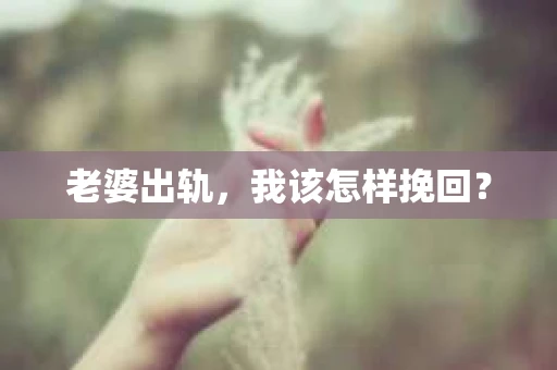 老婆出轨，我该怎样挽回？