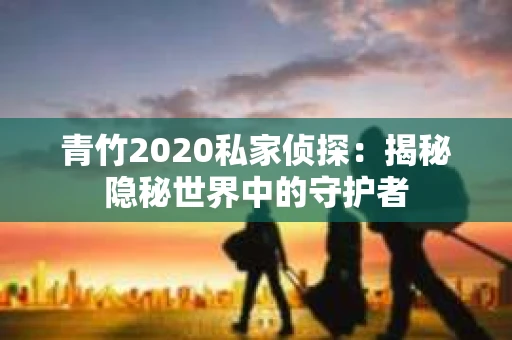 青竹2020私家侦探：揭秘隐秘世界中的守护者