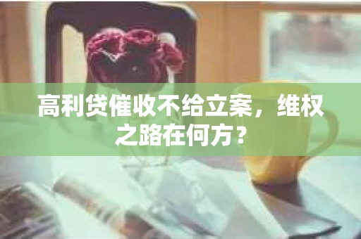 高利贷催收不给立案，维权之路在何方？