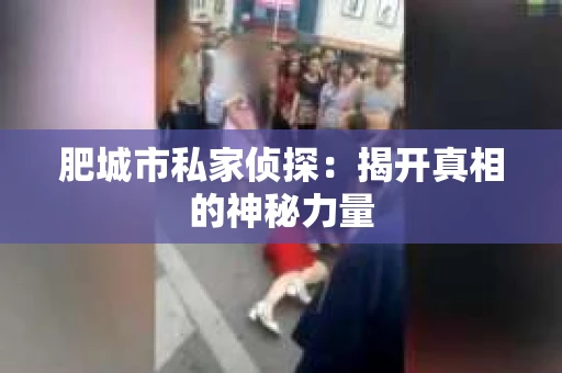 肥城市私家侦探：揭开真相的神秘力量