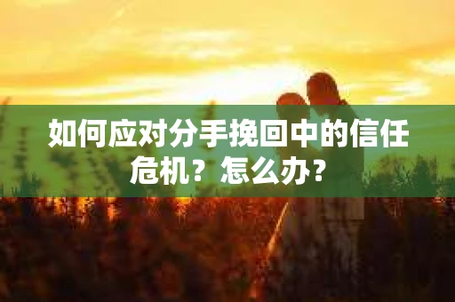 如何应对分手挽回中的信任危机？怎么办？