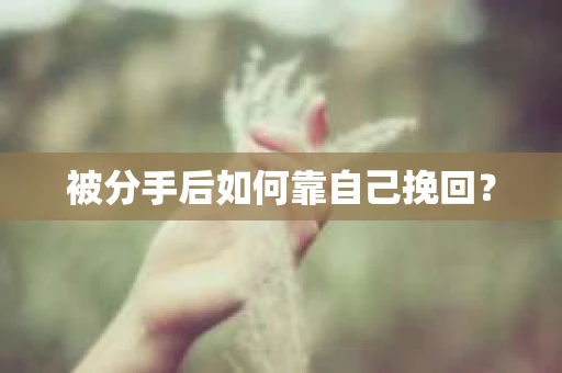 被分手后如何靠自己挽回？