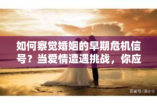如何察觉婚姻的早期危机信号？当爱情遭遇挑战，你应该怎么办？