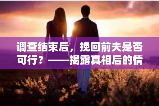 调查结束后，挽回前夫是否可行？——揭露真相后的情感疗愈与人生决策